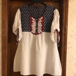 Rama’s mixed print tunic